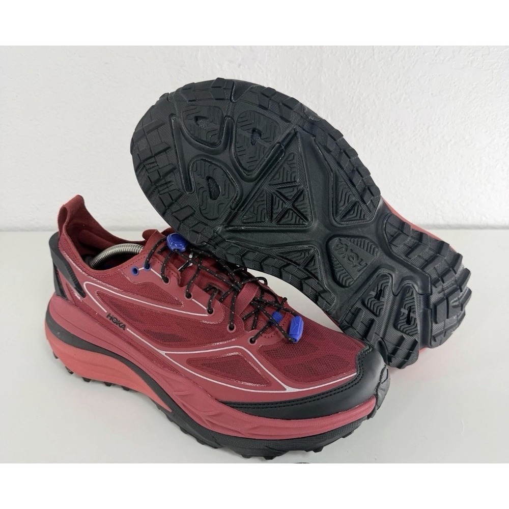 Hoka One One Stinson One 7 Shoes Mens Size 10 Red Trail Running Sneakers No Box